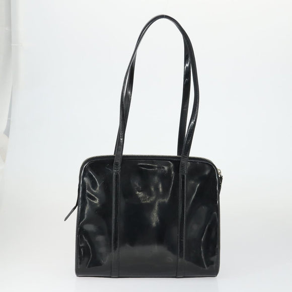 BALLY Givenchy PRADA Shoulder Bag Canvas patent 3 Set Black Brown Auth bs32347