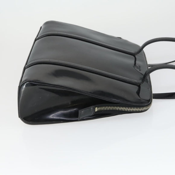 BALLY Givenchy PRADA Shoulder Bag Canvas patent 3 Set Black Brown Auth bs32347