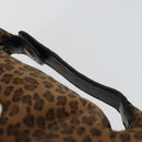 BOTTEGA VENETA Hand Bag Nylon 2 Set Black Brown Auth bs32350-14