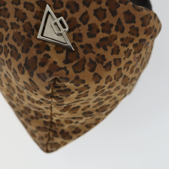 BOTTEGA VENETA Hand Bag Nylon 2 Set Black Brown Auth bs32350