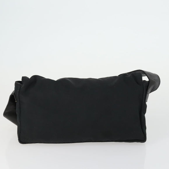 BOTTEGA VENETA Hand Bag Nylon 2 Set Black Brown Auth bs32350