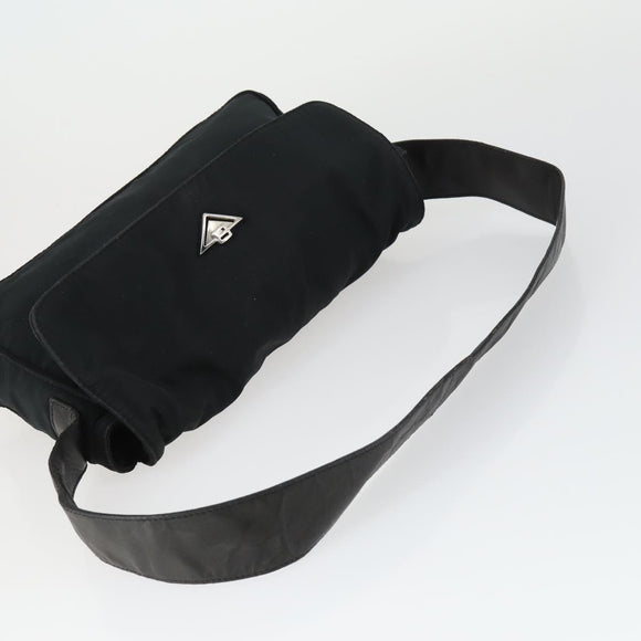 BOTTEGA VENETA Hand Bag Nylon 2 Set Black Brown Auth bs32350