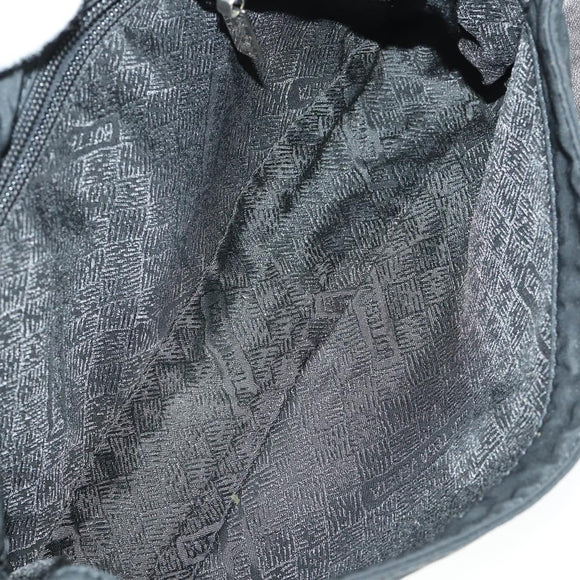 BOTTEGA VENETA Hand Bag Nylon 2 Set Black Brown Auth bs32350