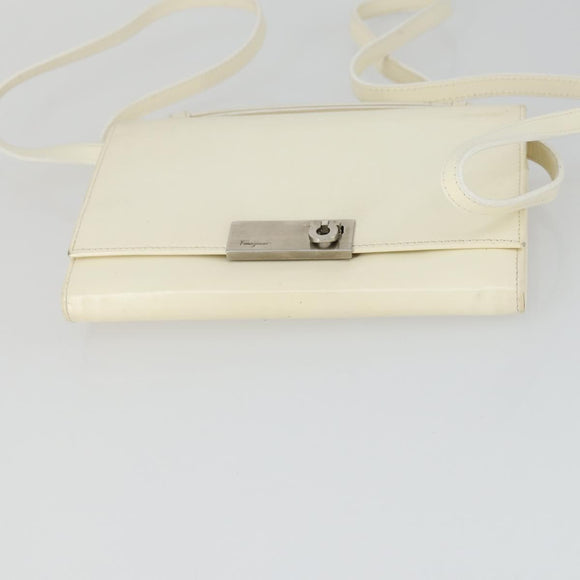 Salvatore Ferragamo Bag Patent Nylon 3 Set White Black Bordeaux Auth bs32351