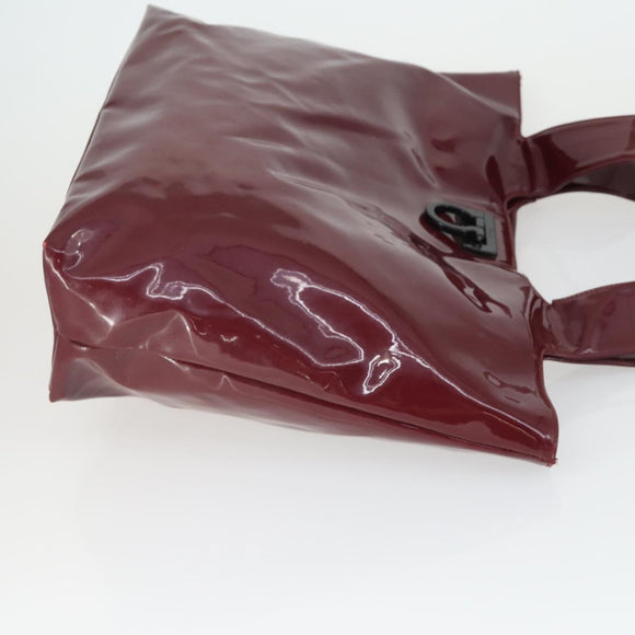 Salvatore Ferragamo Bag Patent Nylon 3 Set White Black Bordeaux Auth bs32351