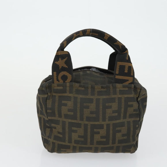 FENDI Gucci Zucca Canvas Pecan Canvas Hand Bag 4 Set Black Brown Auth bs32352