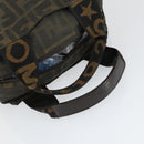 FENDI Gucci Zucca Canvas Pecan Canvas Hand Bag 4 Set Black Brown Auth bs32352-15