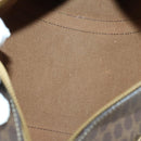 CELINE Macadam Canvas Hand Bag Leather PVC 2 Set Brown Auth bs32353-10