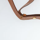 CELINE Macadam Canvas Hand Bag Leather PVC 2 Set Brown Auth bs32353-16