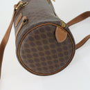 CELINE Macadam Canvas Hand Bag Leather PVC 2 Set Brown Auth bs32353-4