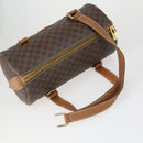 CELINE Macadam Canvas Hand Bag Leather PVC 2 Set Brown Auth bs32353-5