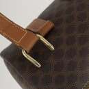 CELINE Macadam Canvas Hand Bag Leather PVC 2 Set Brown Auth bs32353-6