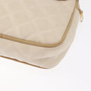 CHANEL Matelassé Bauchtasche Canvas Beige Gold CC Auth bs32356-16