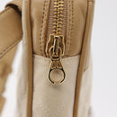 CHANEL Matelassé Bauchtasche Canvas Beige Gold CC Auth bs32356-17