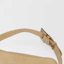 CHANEL Matelassé Bauchtasche Canvas Beige Gold CC Auth bs32356-8