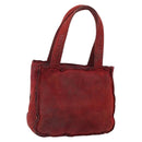 CHANEL Hand Bag Suede Red CC Auth bs32360-1