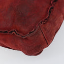 CHANEL Hand Bag Suede Red CC Auth bs32360-14