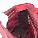 CHANEL Hand Bag Suede Red CC Auth bs32360-19