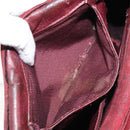 CHANEL Hand Bag Suede Red CC Auth bs32360-11