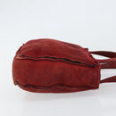 CHANEL Hand Bag Suede Red CC Auth bs32360-3