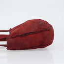CHANEL Hand Bag Suede Red CC Auth bs32360-4