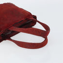 CHANEL Hand Bag Suede Red CC Auth bs32360-7