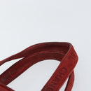 CHANEL Hand Bag Suede Red CC Auth bs32360-8