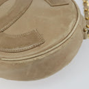 CHANEL Schultertasche Kette Lammleder Beige Gold CC Auth bs32361-9