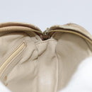 CHANEL Schultertasche Kette Lammleder Beige Gold CC Auth bs32361-18