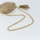 CHANEL Schultertasche Kette Lammleder Beige Gold CC Auth bs32361-7