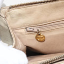 CHANEL Chain Matelasse Tote Bag Lamb Skin Beige Gold CC Auth bs32364-19