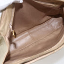 CHANEL Chain Matelasse Tote Bag Lamb Skin Beige Gold CC Auth bs32364-11