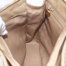 CHANEL Chain Matelasse Tote Bag Lamb Skin Beige Gold CC Auth bs32364-21