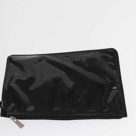 CHANEL Chain Tote Bag Patent leather Black Silver CC Auth bs32366