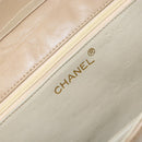 CHANEL Matelasse Chain Shoulder Bag Lamb Skin Beige Gold CC Auth bs32367-19
