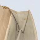 CHANEL Matelasse Chain Shoulder Bag Lamb Skin Beige Gold CC Auth bs32367-20