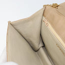 CHANEL Matelasse Chain Shoulder Bag Lamb Skin Beige Gold CC Auth bs32367-21