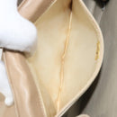 CHANEL Matelasse Chain Shoulder Bag Lamb Skin Beige Gold CC Auth bs32367-11