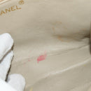 CHANEL Matelasse Chain Shoulder Bag Lamb Skin Beige Gold CC Auth bs32367-25