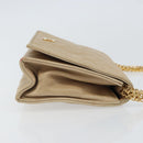 CHANEL Matelasse Chain Shoulder Bag Lamb Skin Beige Gold CC Auth bs32367-3