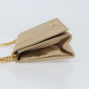 CHANEL Matelasse Chain Shoulder Bag Lamb Skin Beige Gold CC Auth bs32367-4