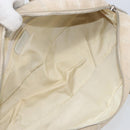 CHANEL New Travel Line Hand Bag Nylon Beige Silver CC Auth bs32370-11