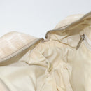 CHANEL New Travel Line Hand Bag Nylon Beige Silver CC Auth bs32370-19