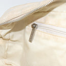CHANEL New Travel Line Hand Bag Nylon Beige Silver CC Auth bs32370-20