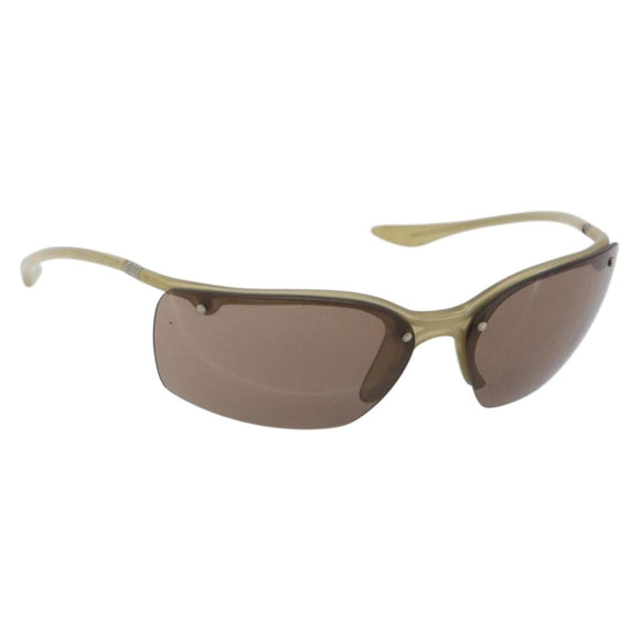 PRADA Sunglasses plastic Beige Auth bs32375