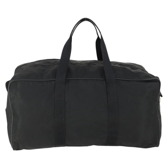 PRADA Boston Bag Nylon Black Silver Auth bs32377