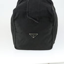 PRADA Boston Bag Nylon Black Silver Auth bs32377-4