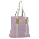 PRADA Tote Bag Nylon Pink Silver Auth bs32378-1