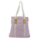 PRADA Tote Bag Nylon Pink Silver Auth bs32378-13