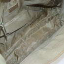 PRADA Hand Bag Nylon Khaki Silver Auth bs32380-17